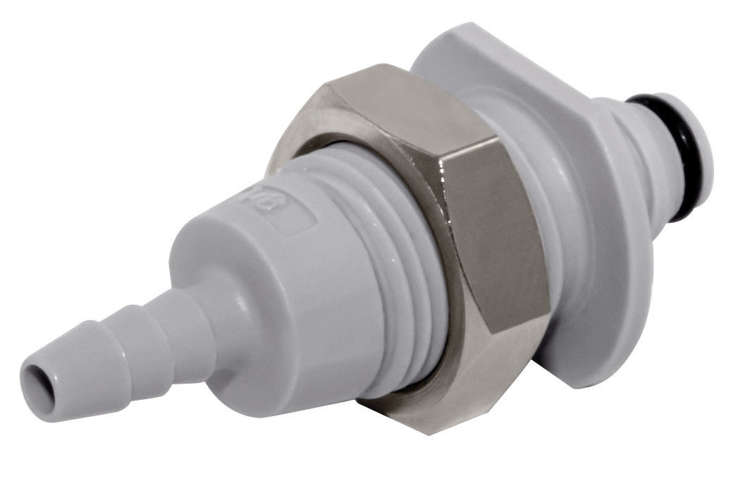 NS1D420212 - CPC Stecker 3,2 mm Schlauchanschluss, Plattenmontage, mit Absperrventil, EPDM-Dichtung NS1D420212 - CPC Stecker 3,2 mm Schlauchanschluss, Plattenmontage, mit Absperrventil, EPDM-Dichtung