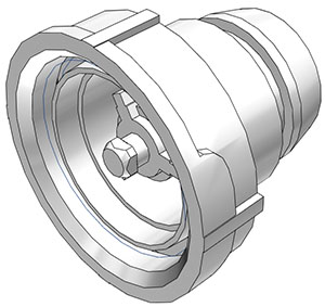 94601 - 38 mm Dosierkappe mit Absperrventil und FDA-Buna O-Ring (mit Gewinde-Dichtung) (UDC)