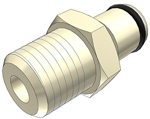 PLC2400412 - CPC Stecker 1/4" NPT Außengewinde, ohne Absperrventil, EPDM-Dichtung