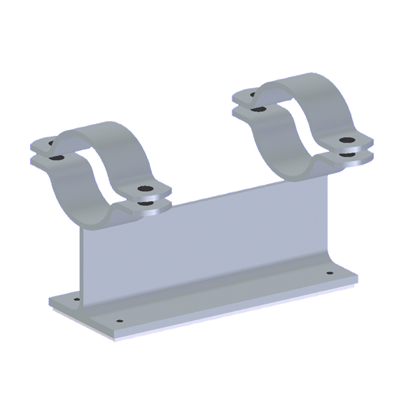 Rohrschuh / Rohrlager mit T-Fuß 100x250 / Führung für schwere Rohrbefestigung Rohrschuh / Rohrlager mit T-Fuß 100x250 / Führung für schwere Rohrbefestigung