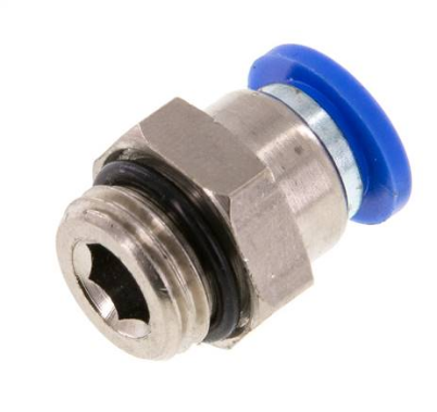 Gerader Steckanschluss mit G-Gewinde (zylindrisch), Standard IQS (blaue Serie)