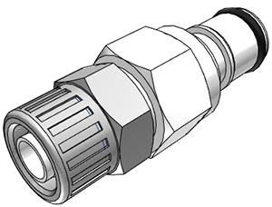 APC20006 - CPC Stecker 9,5 mm AD / 6,4 mm ID Klemmringverschraubung. Präzises Anschlussstück für sichere Schlauchverbindungen. APC20006 - CPC Stecker 9,5 mm AD / 6,4 mm ID Klemmringverschraubung. Eine silberne Schlauchkupplung mit Schnellverschlussfunktion.