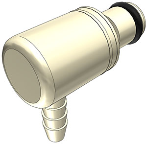 PMC230212-CAD PMC230212 - Stecker 3,2 mm Schlauchanschluss, ohne Absperrventil, EPDM-Dichtung