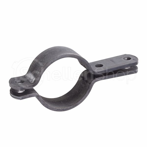 Rohrschelle DIN 3567 Form B – Robuste Metallklemme zur sicheren Rohrbefestigung Dunkelgraue Rohrschelle DIN 3567 Form B aus robustem Metall, halbrund geformt mit zwei flachen, gelochten Enden zur sicheren Rohrbefestigung.