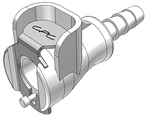 PMCD1703-CAD PMCD1703 - Kupplung 4,8 mm Schlauchanschluss, mit Absperrventil, Buna-N Dichtung