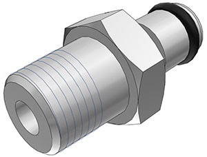 MC2402BSPT-CAD MC2402BSPT - Metall CPC Stecker 1/8" BSPT Außengewinde, ohne Absperrventil, Buna-N Dichtung - CAD