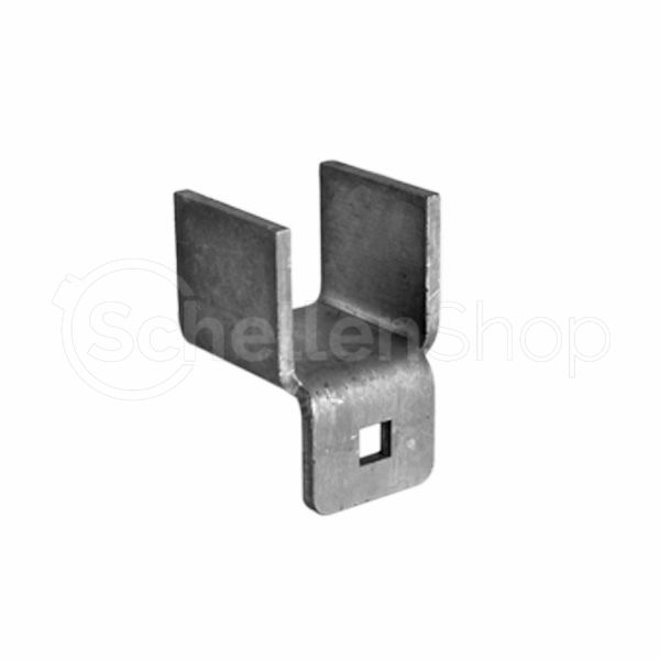 U-Profil-f-r-Riegelmontage U-Profil-Zaunhalter für 45 mm Riegelbreite und Schlossschraube