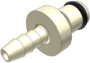 PMC220212 - Stecker 3,2 mm Schlauchanschluss, ohne Absperrventil, EPDM-Dichtung