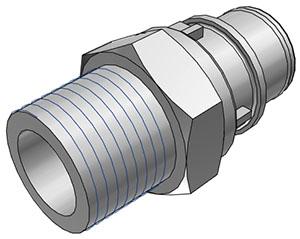 HFC24812 - Schlauchstecker mit 1/2" NPT Außengewinde, ohne Absperrventil, EPDM-Dichtung