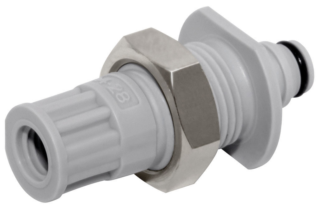 NS1D48042812 NS1D48042812 - CPC Stecker mit 1/4-28 UNF Innengewinde und Mikrodurchmesser mit 3,2 mm Schlauchanschluss