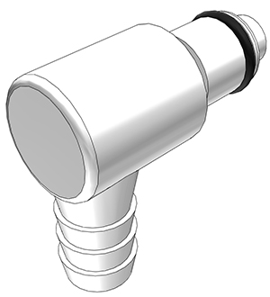 PLCD23006-CAD PLCD23006 - CPC Winkelstecker 9,5 mm Schlauchanschluss, mit Absperrventil, Buna-N Dichtung