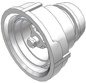 97401 - 38 mm Dosierkappe mit Absperrventil und FDA-EPDM O-Ring (mit Gewinde-Dichtung) (UDC)