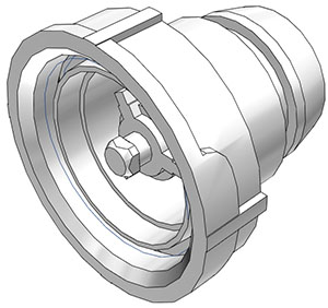 97400 - 38 mm Dosierkappe mit Absperrventil und FDA-EPDM O-Ring (ohne Gewinde-Dichtung) (UDC)