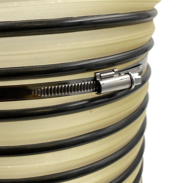 Spiralschlauchschelle mit Schneckengewinde | Verschluss 12 mm