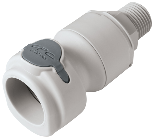 NSHD10008 - CPC Schnellkupplung 1/2" NPT Außengewinde, mit Absperrventil, EPDM-Dichtung
