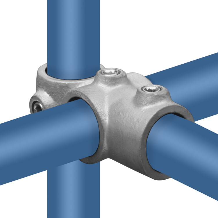 Kreuz T-Stück Typ 30 – Rohrverbinder für Gestänge | 608030 | Typ 30