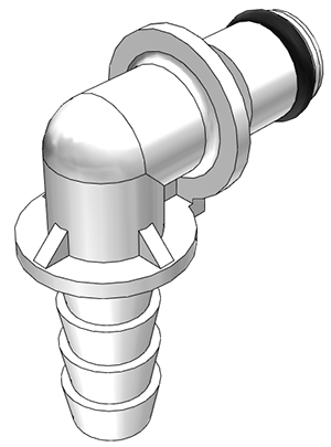PMC2304-CAD PMC2304 - CPC Kupplung Stecker 6,4 mm Schlauchanschluss, ohne Absperrventil, Buna-N Dichtung