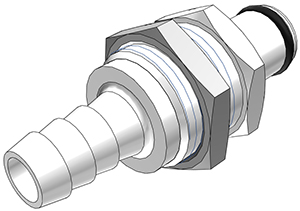 PLC42005-CAD PLC42005 - CPC Stecker 7,9 mm Schlauchanschluss, Plattenmontage, ohne Absperrventil, Buna-N Dichtung