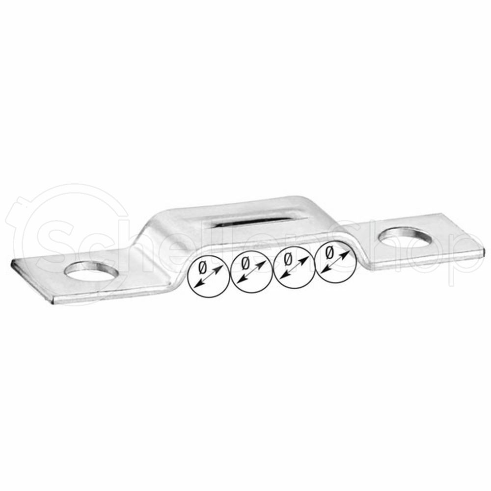 DIN-72573-4-Leitungen Befestigungsschelle BSL nach DIN 72573 aus Edelstahl V4A für 4 Leitungen / Kabel / Rohre