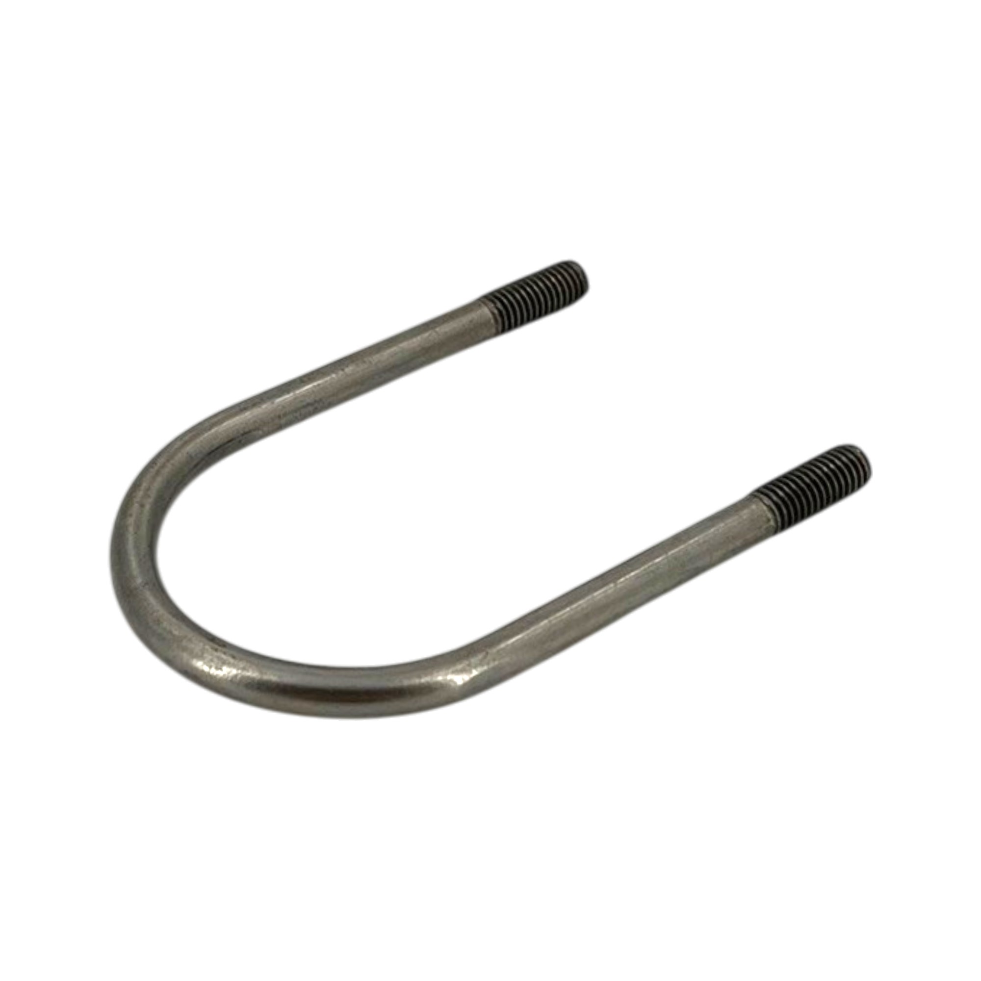 Rundstahlbügel ähnl. DIN 3570 aus Edelstahl A2, 43 x 74 mm, mit M6-Gewinde, für 1 1/4 Zoll Rohre.