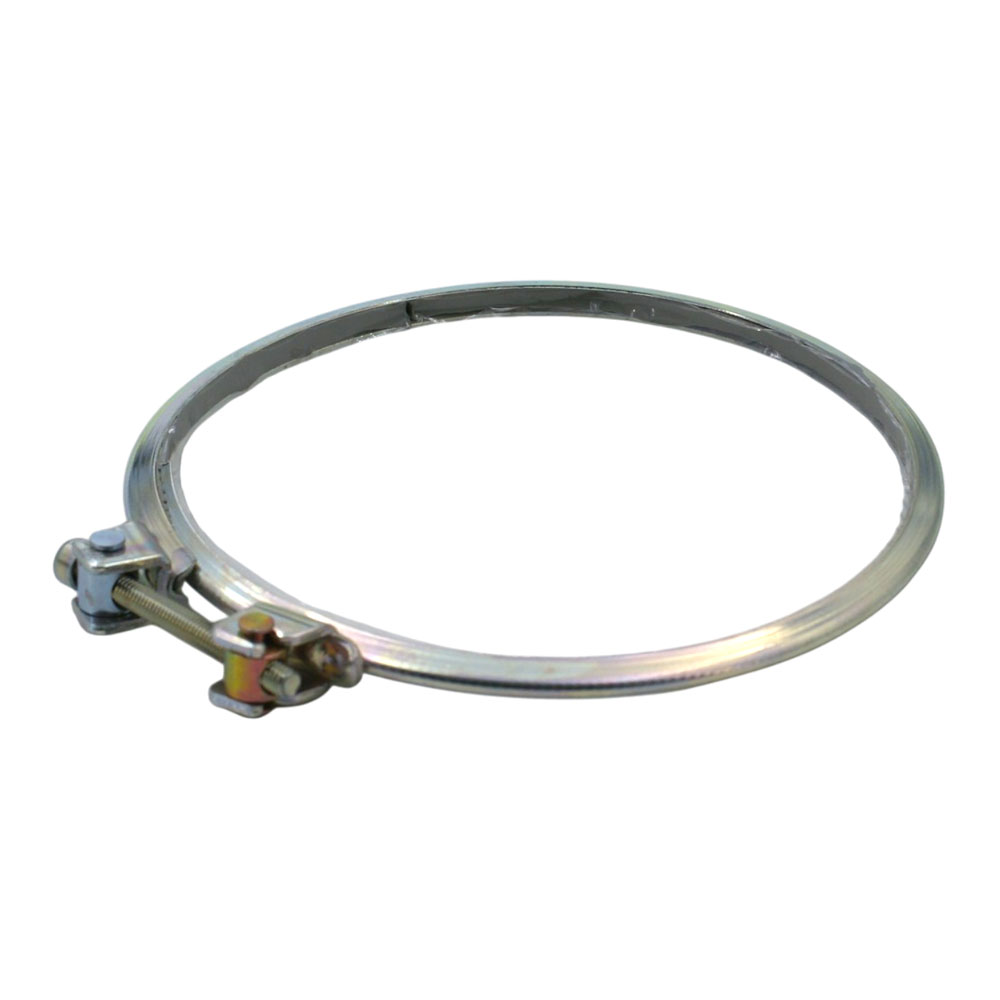 Einteiliger Spannring inkl. Dichtung | 1mm Rohrstärke | verzinkt Einteiliger Spannring inkl. Dichtung | 1mm Rohrstärke | verzinkt