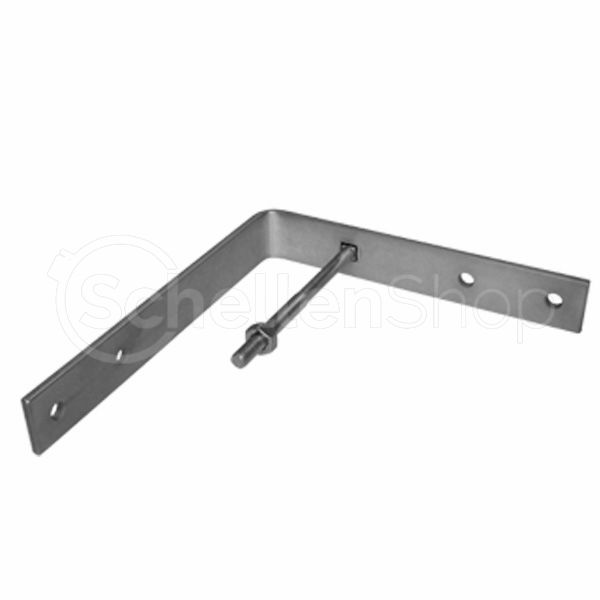 Holzzaun Eckverbinder mit Schlossschraube und Flachstahl | verzinkt