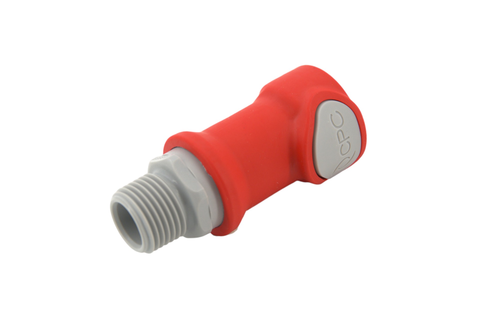 NS6D10008BSPTMRED - NS6 CPC Schnellverschlusskupplung 1/2 Zoll BSPT Außengewinde, mit Absperrventil, EPDM - Rot. Rote NS6 CPC Schnellverschlusskupplung mit 1/2 Zoll BSPT Außengewinde und Absperrventil.