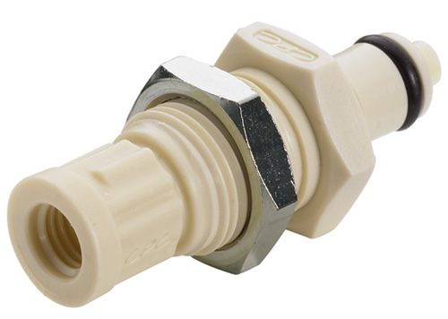 PMCD48042812 PMCD48042812 - CPC Stecker 1/4-28 Flat Bottom mit Laboranschluss und Absperrventil